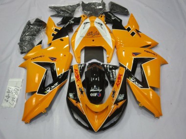 Cheap 2006-2007 Kawasaki ZX10R Motorcycle Fairings - Orange White Black Racing Elf Canada