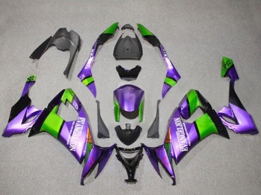 Cheap 2008-2010 Kawasaki ZX10R Motorcycle Fairings - Purple Green Black Evangelion Canada