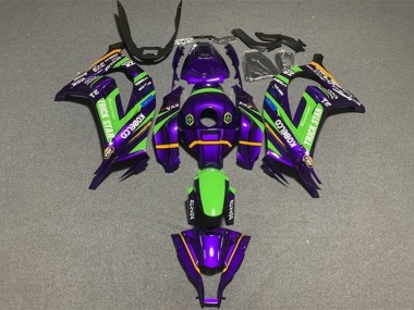 Cheap 2016-2020 Kawasaki ZX10R Motorcycle Fairings - Purple Green Trick Star Kobelco Canada