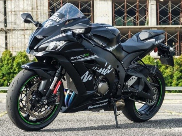 2016-2020 Kawasaki ZX10R Motorcycle Fairings - Matte Black White Green Canada