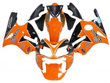 Cheap 2000-2001 Kawasaki ZX12R Motorcycle Fairings - Orange Black White Maxton Canada