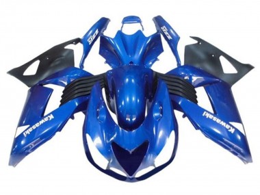 Cheap 2006-2011 Kawasaki ZX14R ZZR1400 Motorcycle Fairings - Blue Black White Decal Canada