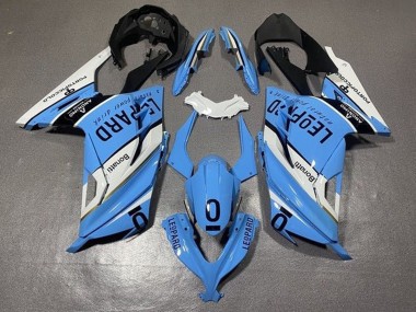 Cheap 2013-2017 Kawasaki EX300 Motorcycle Fairings - White Blue Black Leopard Canada
