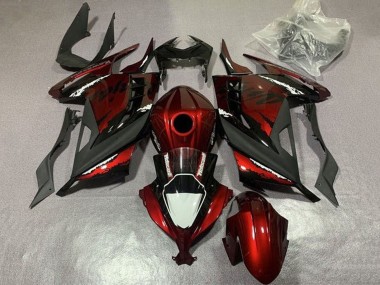 Cheap 2013-2017 Kawasaki EX300 Motorcycle Fairings - Red Black White Canada