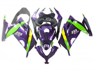 Cheap 2013-2017 Kawasaki EX300 Motorcycle Fairings - Purple Green Yellow Eva Racing Canada