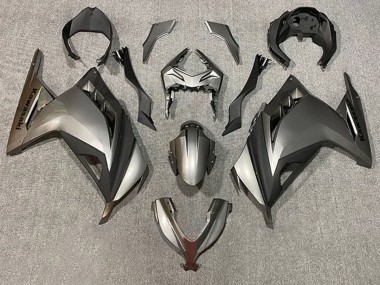 Cheap 2013-2017 Kawasaki EX300 Motorcycle Fairings - Silver Matte Black Canada