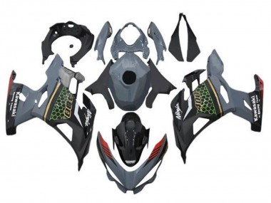 Cheap 2018-2024 Kawasaki Ninja 400 Motorcycle Fairings - Grey Black Red Honeycomb Canada