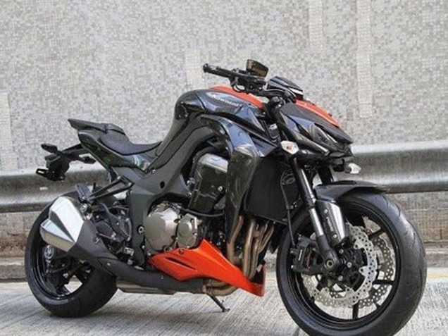 2014-2019 Kawasaki Z1000 Motorcycle Fairings - Black Orange Canada