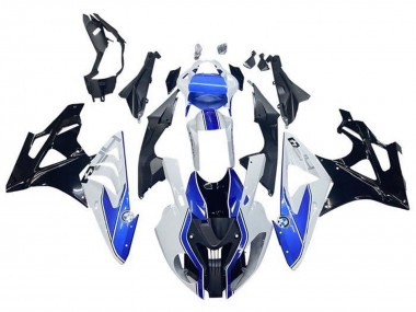 Cheap 2009-2014 BMW S1000RR Motorcycle Fairings - White Blue Glossy Black HP Canada