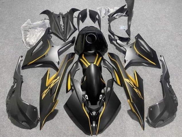 2019-2022 BMW S1000RR Motorcycle Fairings - Matte Black Gold Canada