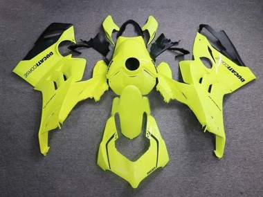 Cheap 2020-2021 Ducati Panigale V4 V4S Motorcycle Fairings - Neon Yellow Glossy Black Corse Canada