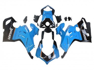 Cheap 2020-2021 Ducati Panigale V4 V4S Motorcycle Fairings - Light Blue Orange Glossy Black Canada