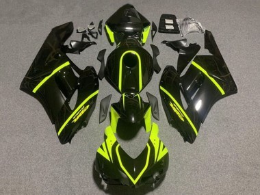 Cheap 2004-2005 Honda CBR1000RR Motorcycle Fairings - Glossy Black High Viz Yellow Stripe Canada