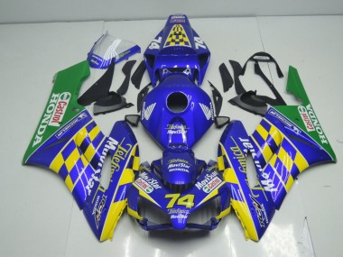 Cheap 2004-2005 Honda CBR1000RR Motorcycle Fairings - Blue Yellow Green MoviStar Canada