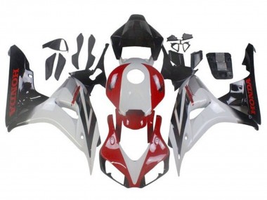 Cheap 2006-2007 Honda CBR1000RR Motorcycle Fairings - White Red Glossy Black Fade Canada