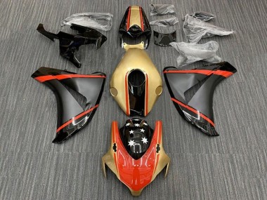 Cheap 2008-2011 Honda CBR1000RR Motorcycle Fairings - Gold Red Matte Black Star Canada
