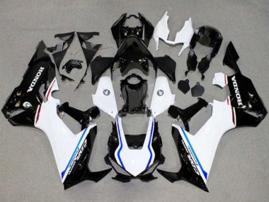 Cheap 2017-2024 Honda CBR1000RR Motorcycle Fairings - White Blue Glossy Black Stripe Canada