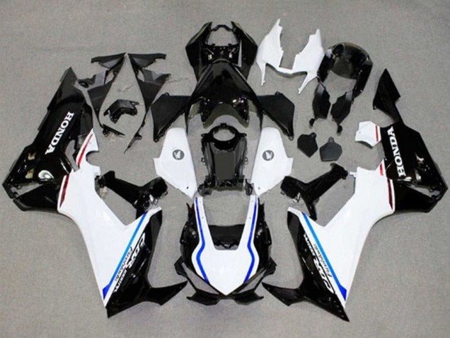 2017-2024 Honda CBR1000RR Motorcycle Fairings - White Blue Glossy Black Stripe Canada