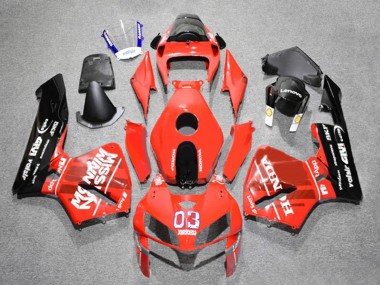Cheap 2005-2006 Honda CBR600RR Motorcycle Fairings - Red Black White 03 Canada