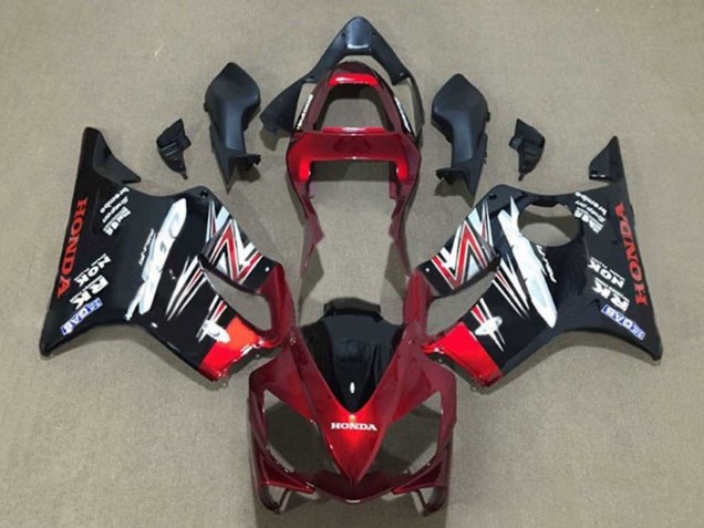 2001-2003 Honda CBR600 F4i Motorcycle Fairings - Candy Red Glossy Black Canada