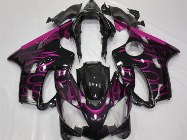 Cheap 2004-2007 Honda CBR600 F4i Motorcycle Fairings - Glossy Black Pink Flame Canada