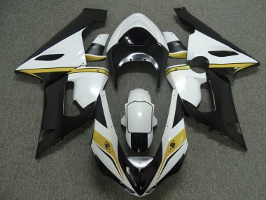 Cheap 2005-2006 Kawasaki ZX6R Motorcycle Fairings - White Black Yellow Canada