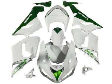 Cheap 2005-2006 Kawasaki ZX6R Motorcycle Fairings - White Green Canada
