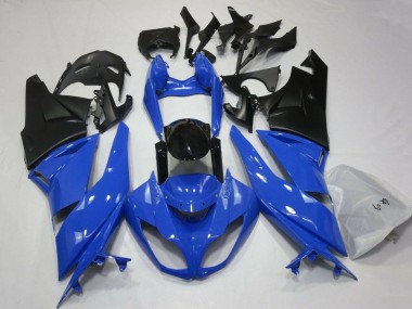 Cheap 2007-2008 Kawasaki ZX6R Motorcycle Fairings - Blue Black Matte Black Canada