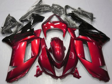 Cheap 2007-2008 Kawasaki ZX6R Motorcycle Fairings - Candy Red Black Canada