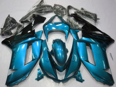 Cheap 2007-2008 Kawasaki ZX6R Motorcycle Fairings - Light Blue Black Canada