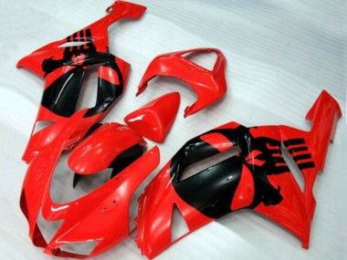 Cheap 2007-2008 Kawasaki ZX6R Motorcycle Fairings - Red Black Skull Canada