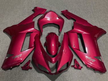 Cheap 2007-2008 Kawasaki ZX6R Motorcycle Fairings - Red Chrome Canada