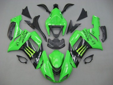 Cheap 2007-2008 Kawasaki ZX6R Motorcycle Fairings - Green Black Monster Energy Canada
