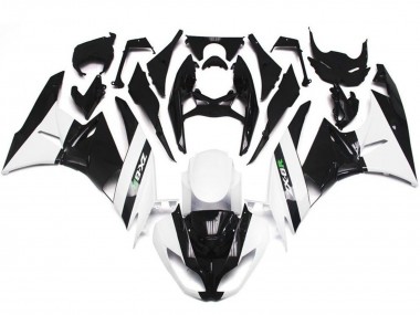 Cheap 2009-2012 Kawasaki ZX6R Motorcycle Fairings - White Glossy Black Canada