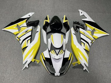 Cheap 2009-2012 Kawasaki ZX6R Motorcycle Fairings - White Yellow Black Canada