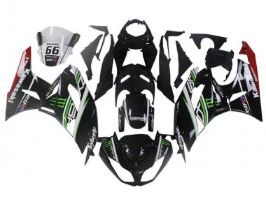 Cheap 2009-2012 Kawasaki ZX6R Motorcycle Fairings - Glossy Black White Green Red Elf Monster Canada