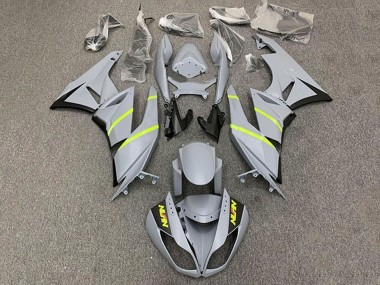 Cheap 2009-2012 Kawasaki ZX6R Motorcycle Fairings - Grey Yellow Stripe Canada