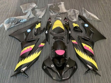 Cheap 2009-2012 Kawasaki ZX6R Motorcycle Fairings - Yellow Pink Matte Black Shark Canada