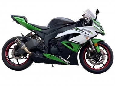 Cheap 2009-2012 Kawasaki ZX6R Motorcycle Fairings - White Green Black Canada