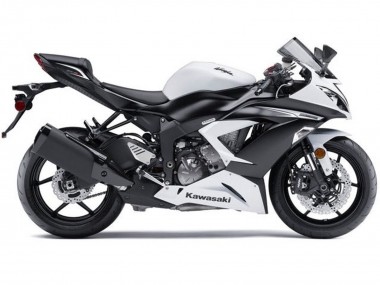 Cheap 2013-2018 Kawasaki ZX6R Motorcycle Fairings Kit - White Matte Black Canada