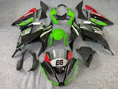 Cheap 2013-2018 Kawasaki ZX6R Motorcycle Fairings - Green White Black Red Elf 66 Canada