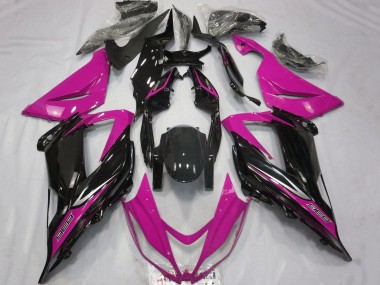 Cheap 2013-2018 Kawasaki ZX6R Motorcycle Fairings - Pink Glossy Black Canada