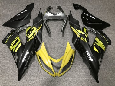Cheap 2013-2018 Kawasaki ZX6R Motorcycle Fairings - Matte Black Yellow Canada