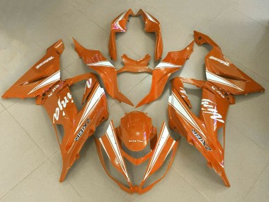 Cheap 2013-2018 Kawasaki ZX6R Motorcycle Fairings - Orange White Canada