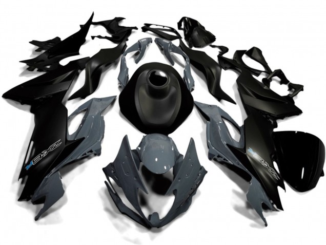 2019-2022 Kawasaki ZX6R Motorcycle Fairings - Matte Black Nardo Grey Canada