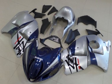 Cheap 1996-2007 Suzuki GSXR 1300 Hayabusa Motorcycle Fairings - Silver Dark Blue Canada