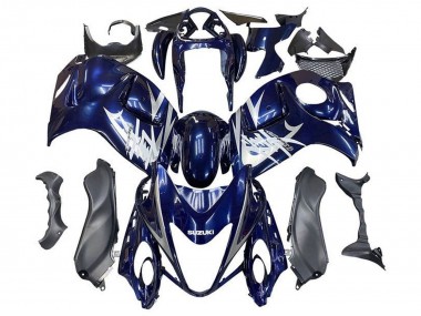 Cheap 2008-2020 Dark Blue Silver White Suzuki GSXR 1300 Hayabusa Motorcycle Fairings Canada
