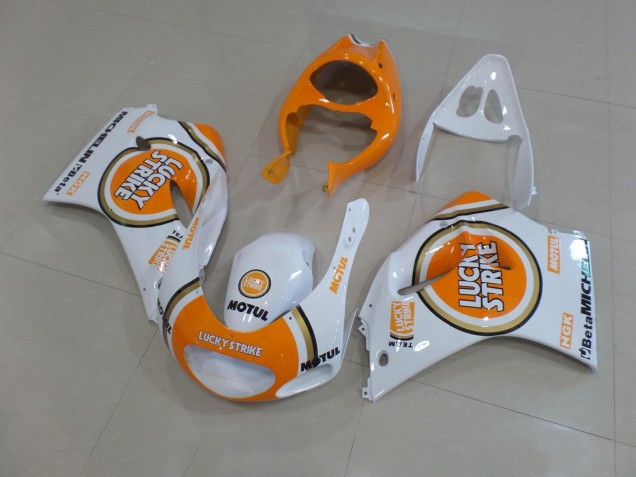 1991-1996 Suzuki RGV250 VJ22 Motorcycle Fairings - White Orange Lucky Strike Motul Canada