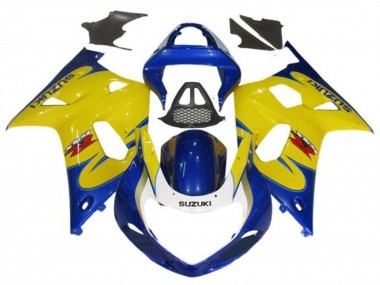 Cheap 2000-2002 Suzuki GSXR1000 Motorcycle Fairings - Yellow Blue Tribal Canada