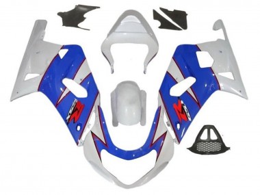 Cheap 2000-2002 Suzuki GSXR1000 Motorcycle Fairings - White Blue Red Pinstripe Canada